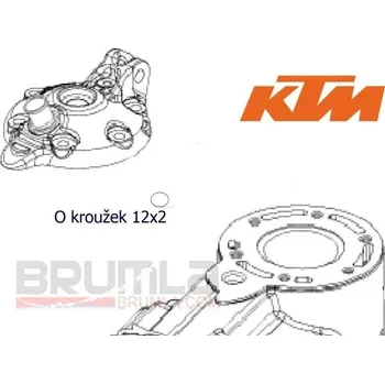 Těsnění pro motocykl O kroužek hlavy válce 12x2