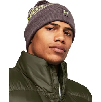 Módní doplněk Under Armour UA Halftime Pom Beanie M 1379985-057 - gray UNI