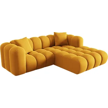 Pohovka Windsor & Co Sametová rohová pohovka Halley 242 cm, pravá