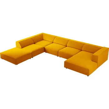 Pohovka Cosmopolitan Design Sametová rohová pohovka Arendal 364 cm, levá