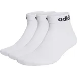 Adidas Cushioned Linear Ankle 3P U HT3457 - white/black XS