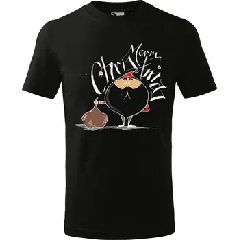 Chlapecké tričko DOBRÝ TRIKO Dětské tričko Santa s dárky Velikost: 158/12 let, Barva: Černá