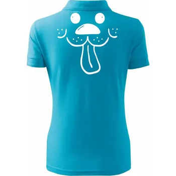 Pes obličej - Polokošile dámská Pique Polo - 2XL ( Světlý tyrkys )