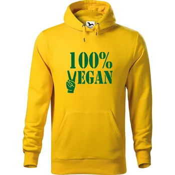Pánská mikina DOBRÝ TRIKO Pánská mikina s potiskem 100% vegan Velikost pánské mikiny: 2XL, Barva: Žlutá