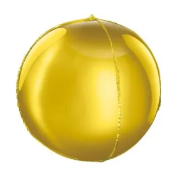 Balónek Foliový balónek kulatý 3D - zlatý