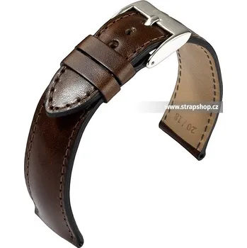 Řemínek na hodinky Řemínek k hodinkám EULUX Rugato tmavě hnědá (27) 18 mm