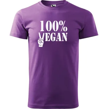 Pánské tričko DOBRÝ TRIKO Pánské tričko 100% vegan s bílým potiskem Velikost: S, Barva: Fialová