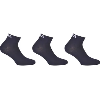 Pánské ponožky Fila Quarter Plain 3 Pack F9300321 - navy 35-38
