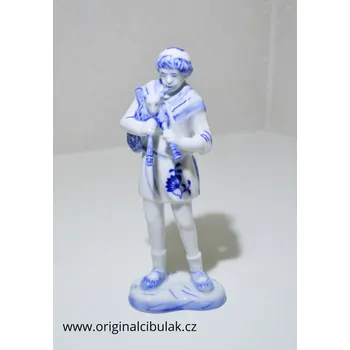 Figurína cibulák dudák 18 cm originální český porcelán Dubí Royal Dux Bohemia