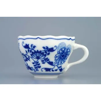 Cibulák šálek vysoký A/1, 0,12 l, originální cibulákový porcelán Dubí, cibulový vzor,