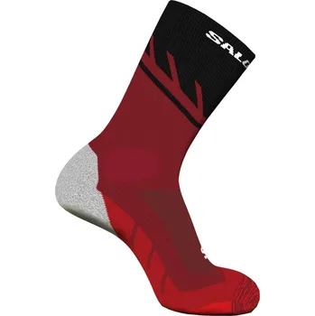 Dámské ponožky Salomon Speedcross Crew LC2372900 - red dahlia/black/poppy red 42-44