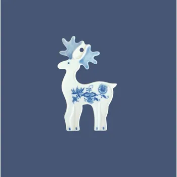 Vánoce Cibulák Sob-vánoční ozdoba originál český porcelán Dubí 15 cm porcelán