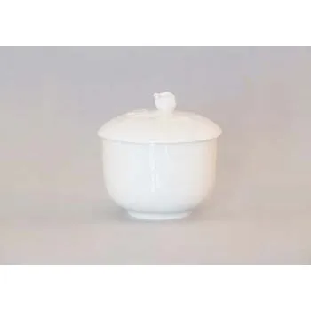 Sada nádobí Cukřenka porcelán bílý bez oušek s víčkem bez výřezu 0,20 l Český porcelán