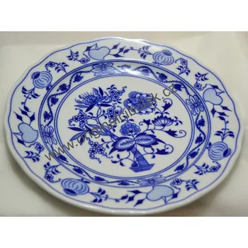 Talíř cibulák talíř závěsný na zeď mělký 24 cm český porcelán Dubí