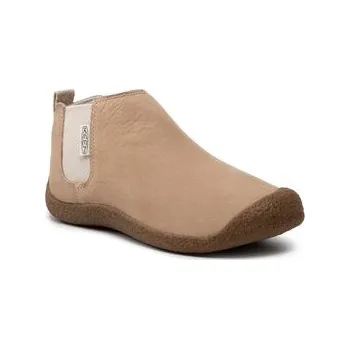 Dámská zimní obuv Keen Kotníková obuv s elastickým prvkem Mosey Chelsea Leather 1026453 Béžová 35