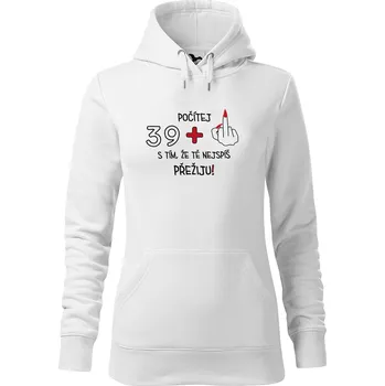 Dámská mikina DOBRÝ TRIKO Dámská mikina s potiskem 39+1 Velikost dámské mikiny: S, Barva: Bílá