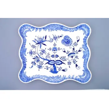 Jednorázové nádobí cibulák podnos ozdobný 45 cm, originální český porcelán Dubí 2. jakost