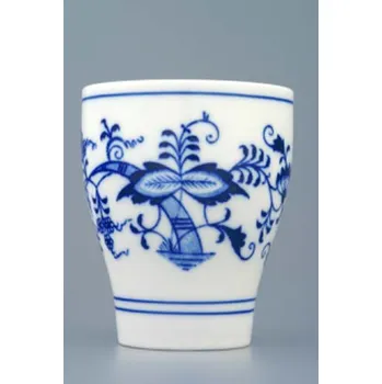 Cibulák pohárek bez oušek 0,25 l originální cibulákový porcelán Dubí, cibulový vzor,