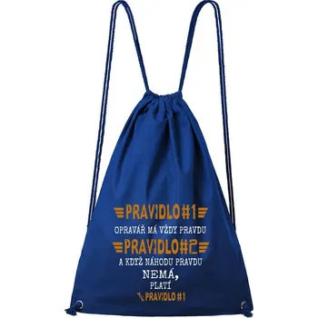 DOBRÝ TRIKO Bavlněný batoh Opravář pravidla Barva: Královsky modrá
