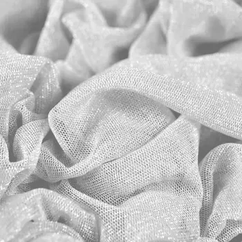 Svatební dekorace Tyl stříbrný oděvní 150 cm/ 1 m