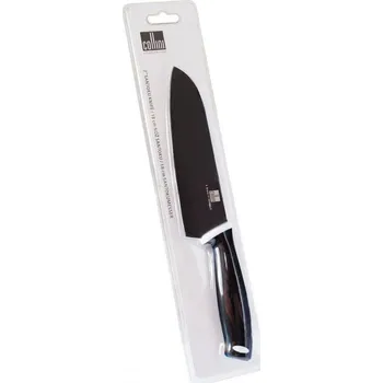Kuchyňský nůž nůž kuchyňský santoku Sandrik Berndorf ocel čepel 18 cm teflonový Collini černý