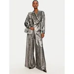 Rinascimento Kalhoty z materiálu CFC0121737003 Stříbrná Regular Fit S