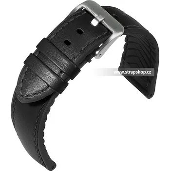 Řemínek na hodinky Řemínek k hodinkám EUTec Waterproof černá / černá (10) 22 mm