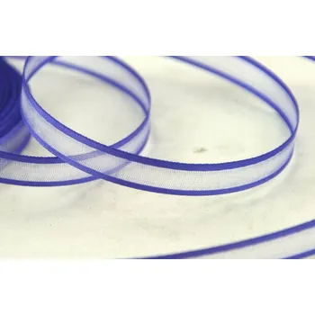 Stuha Šifonová stuha lemovaná - 10mm - sv.fialová -1m