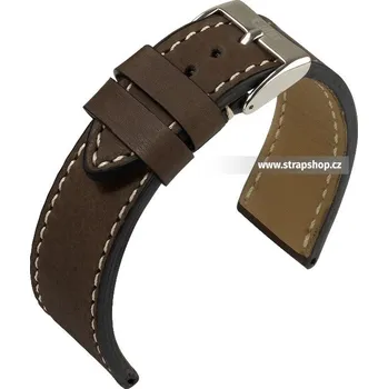 Řemínek na hodinky Řemínek k hodinkám EULUX Yak hnědá (27) 24 mm