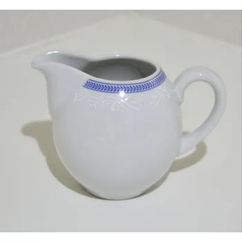 Talíř mlékovka 0,20 L opál krajka modrá 80136 Thun český porcelán