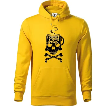 Pánská mikina DOBRÝ TRIKO Pánská mikina s potiskem Decaf Velikost pánské mikiny: XL, Barva: Žlutá