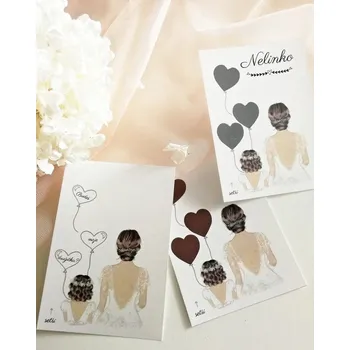 Ozdoba do vlasů Stírací svatební vzkaz - pro družičku - balónky