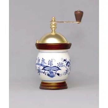 Mlýnek na kávu Cibulák Mlýnek na kávu Baňák 20 cm originální cibulákový porcelán Dubí, cibulový vzor
