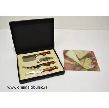 Kuchyňské prkénko souprava na sýr a víno 5 dílná Deluxe Berndorf