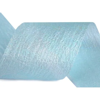 Stuha Stuha vlizelínová třpytivá mátová 100 mm - 1 m