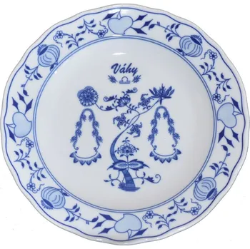 Talíř Cibulák talíř 24 cm zvěrokruh Váhy horoskop Český porcelán Dubí