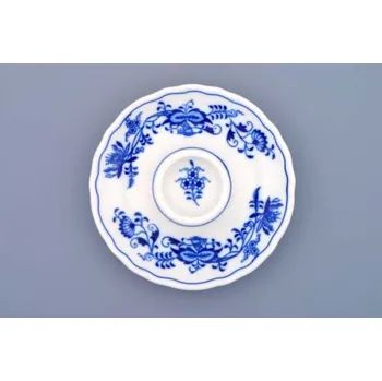 Cibulák kalíšek na vejce nízký talířek 13 cm originální cibulákový porcelán Dubí, cibulový vzor,