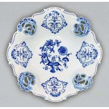 Cibulák mísa Aida prořezávaná 32 cm originální cibulákový porcelán Dubí, cibulový vzor