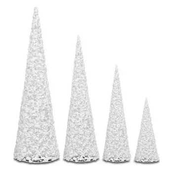 Vánoční stromek Strom kužel zasněžený s LED světly - 100 cm