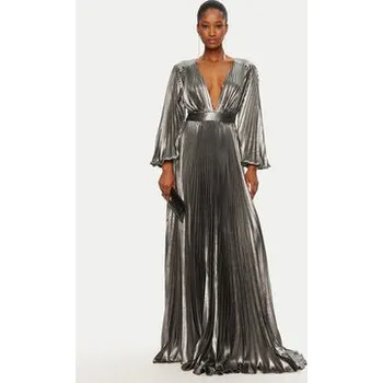 Dámské oblečení Babylon Večerní šaty S00813 Stříbrná Regular Fit 46