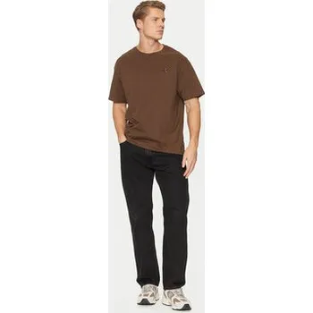 Pánské tričko Solid T-Shirt Manes 21108333 Černá Regular Fit M