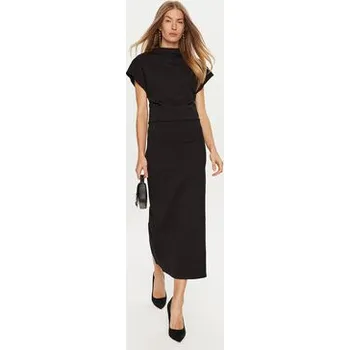 Dámská sukně ViCOLO Midi sukně TS0133 Černá Regular Fit S