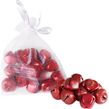 Dárková krabička Rolnička 2 cm červený mix - 15 ks