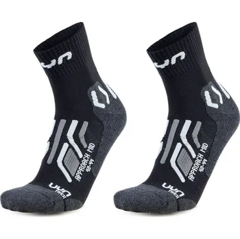 Pánské ponožky UYN Trekking Approach Mid 2Prs Pack M S100349B052 - black/grey 42/44