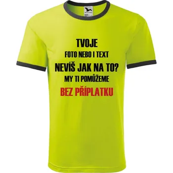 Pánská móda Tričko infinity s potiskem Velikost: L, Barva: Limetková