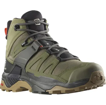 Pánská treková obuv Salomon X Ultra 4 Mid Wide GTX M L41739900 - deep lichen green/peat/kelp 46 2/3