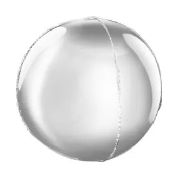 Balónek Foliový balónek kulatý 3D - stříbrný