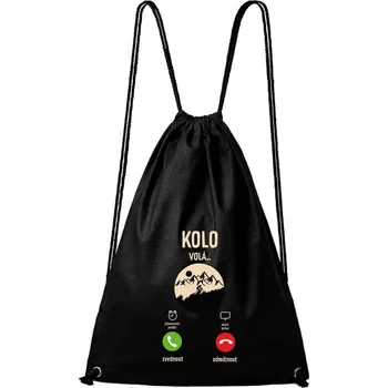 Městský batoh DOBRÝ TRIKO Bavlněný batoh Kolo volá Barva: Černá