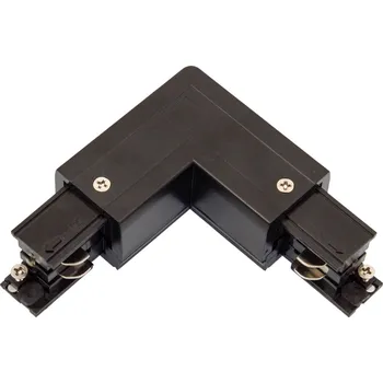 Bodové svítidlo Černá rohová spojka pro kolejnicový systém osvětlení -pravá