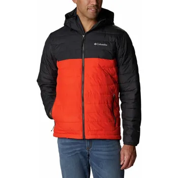 Columbia Powder Lite™ Hooded Jacket M - červená/tmavě šedá XL sportovní bunda
